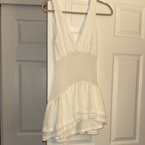 Princess Polly White Mini Dress with Textured Beading